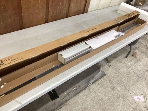 ZEKOO 6 FT Bypass Sliding Barn Door Hardware Kit, Single Track - Lot 257