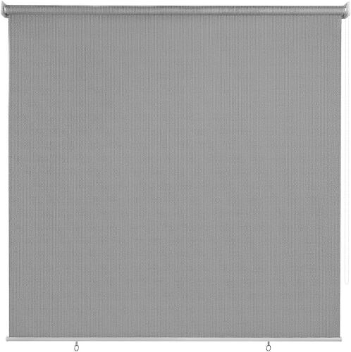 CICADA SPEECH Outdoor Roller Shade Cloth Patio Blinds, 7.5' W x 8' L, Gray  - Lot 208