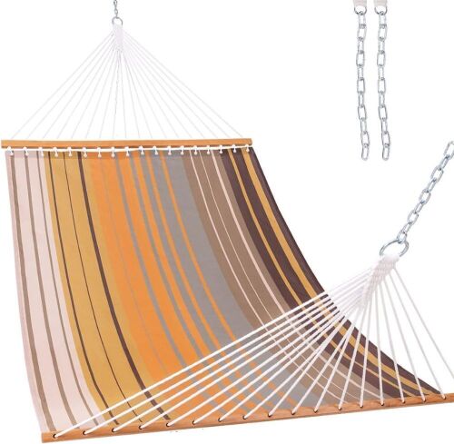 Lazy Daze Quick Dry Hammock with Spreader Bar, 450 lbs Capacity, Coffee  - Lot 201