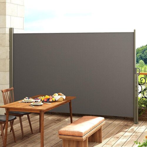 Soges 79" Retractable Privacy Screen Divider, Grey - Lot 240