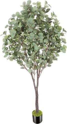 OXLLXO 6ft Artificial Eucalyptus Tree with Plastic Nursery Pot  - Lot 204