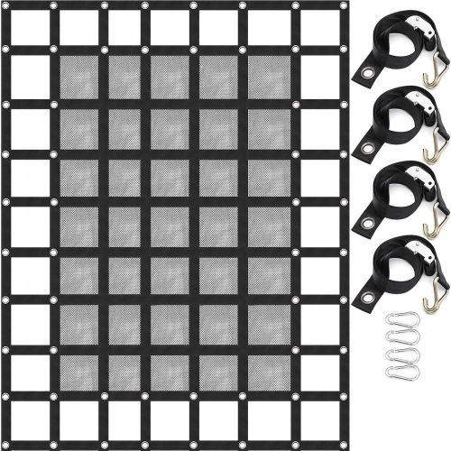 VEVOR 6' x 4.7' Cargo Net with Cam Buckles & S-Hooks, Capacity 1100LBS - Lot 599