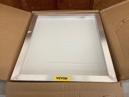 VEVOR 18x20 Inch Aluminum Silk Screen Printing Frame with White 160 Count Mesh, 6 ct - 1 Screen Damaged  - Lot 561