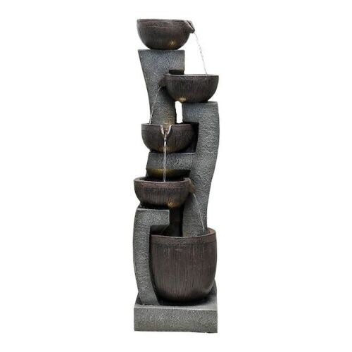 43.7-in H Resin Rock 5 Tier Waterfall Fountain  - Lot 29
