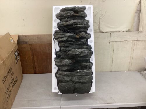 6 Tier Waterfall Fountain with LED Lights 18" x 12" x 40"  - Lot 660