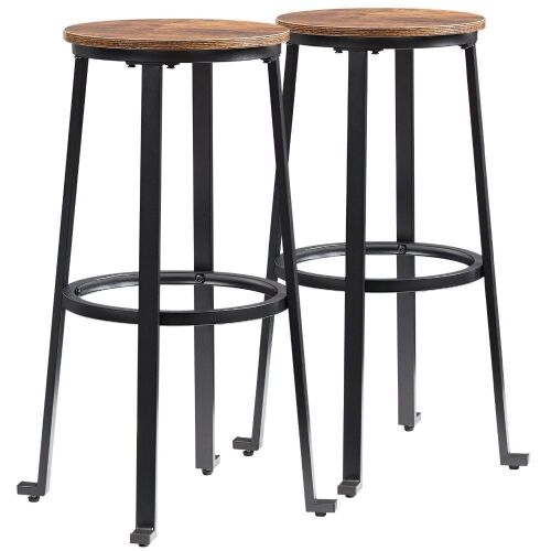 VEVOR Rustic Bar Stools Counter Height with Footrest 29" - Lot 142