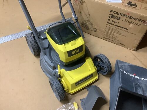 PowerSmart 40V MAX 17-Inch Cordless Lawn Mower  - Lot 93