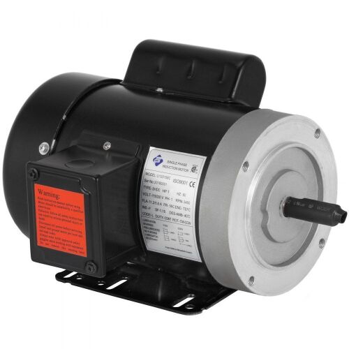 VEVOR 1 Hp Single Phase Electric Motor 3450 RPM 11.2-5.6 A, AC 115/230V  - Lot 328