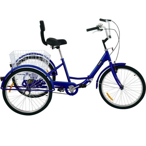 VEVOR 24’’ Wheels Foldable Adult Tricycle 1-Speed  - Lot 59