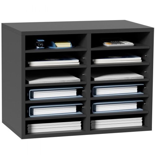 VEVOR 12 Compartments Office Mailbox with Adjustable Shelves, 20.4x12x16.1 inches - Lot 356