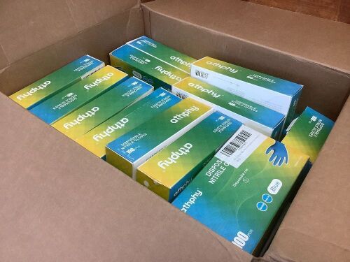 Lot of (26) Athphy Disposable Nitrile Gloves, 100pcs - Lot 513