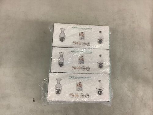Lot of (3) Light Bulb Security Camera  - Lot 307