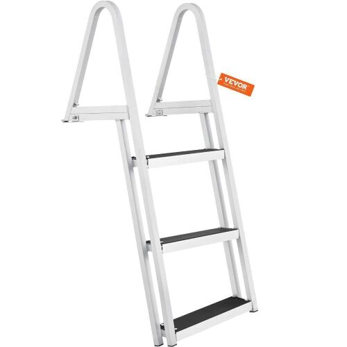 VEVOR Aluminum Alloy Dock Ladder, Removable 3 Steps, 350 lbs Load Capacity - Lot 564