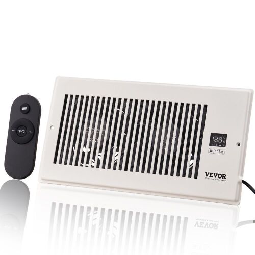 VEVOR Register Booster Fan, Fits 6” x 12” Register Holes, with Remote Control and Thermostat Control, Adjustable Speed  - Lot 416