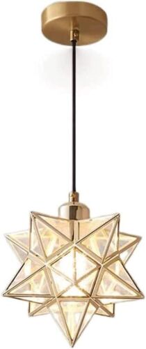 Lot of (2) Nordic Moravian Star Pendant Lamp with PVC Lampshade - Lot 404