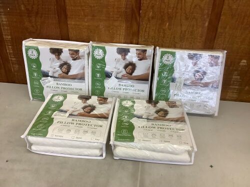 Lot of (5) Bamboo Pillow Protector  - Lot 393