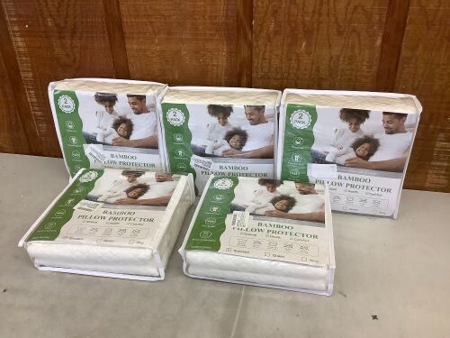 Lot of (5) Bamboo Pillow Protector  - Lot 406