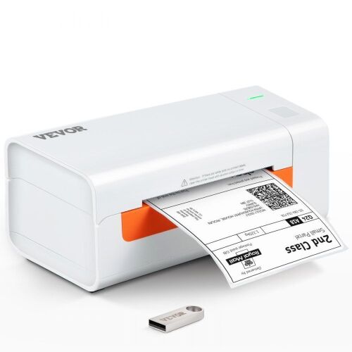 VEVOR Thermal Label Printer for Width of 1.57" - 4.25" Labels, w/Japanese Rohm Printer Head & Auto Label Recognition - Lot 634