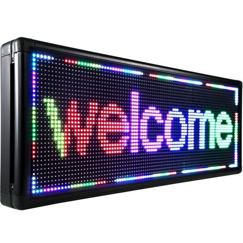 VEVOR 40" x 15" Digital LED Scrolling Sign Full Color - Crack on Back  - Lot 56