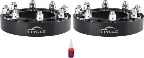FLYCLE 8x6.5 to 8x180 Wheel Adapters, 1.5 inch 8x165.1mm to 8x180mm Wheel Adapter with M14x1.5 Studs & 117mm Center Bore Compatible with 1999-2010 Silverado Sierra 2500 3500 HD  - Lot 411
