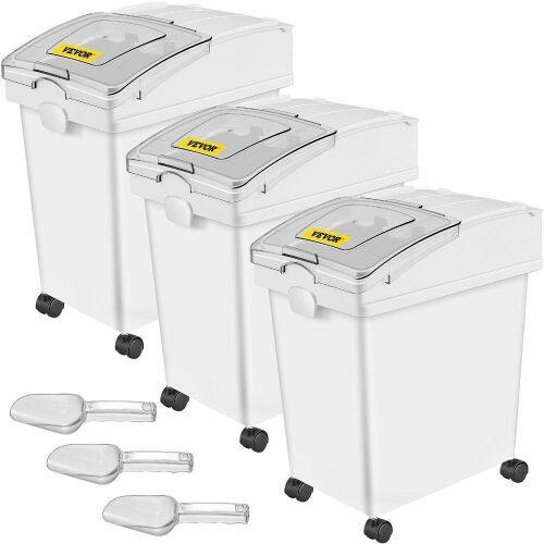 VEVOR 6.6 Gallons Capacity Ingredient Storage Bin, 3 Pcs - Lot 478