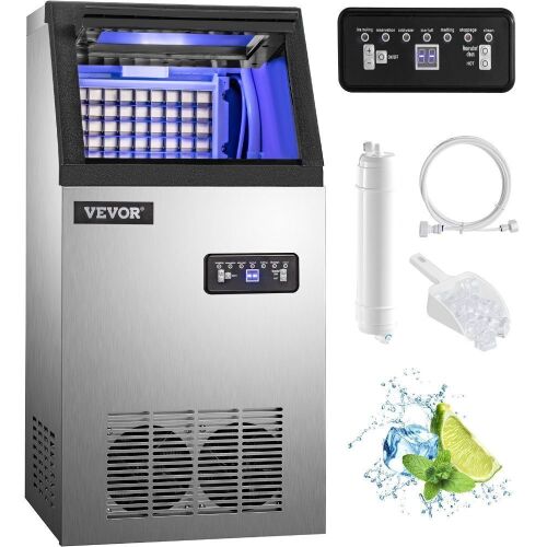 VEVOR 110V Commercial Ice Maker 120LBS/24H with 22LBs Storage  - Lot 12