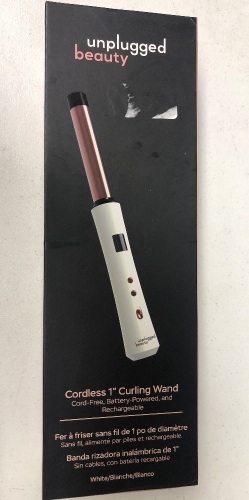 Unplugged Beauty Cordless 1" Curling Wand, Appears new, Sold as is - Lot 42