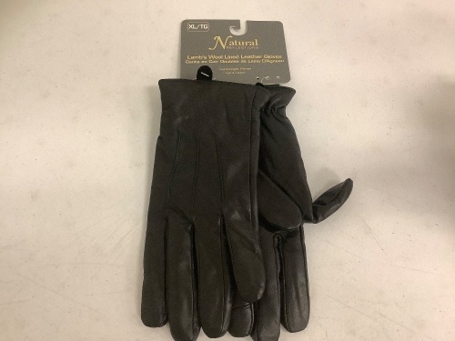 Natural Reflections Womens Wool Lined Leather Gloves, Size XL, Appears New - Lot 163
