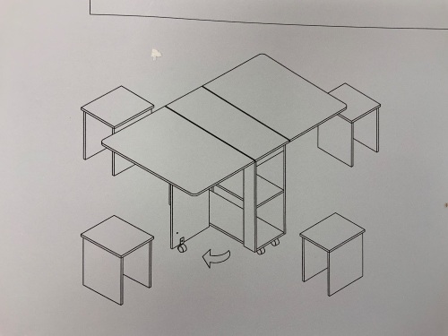 Folding Table and Chairs for Small Spaces, E-Commerce Return, Sold as is - Lot 293