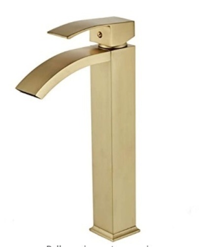Wovier Brushed Gold Waterfall Bathroom Sink Faucet, Appears New, Sold as is - Lot 370