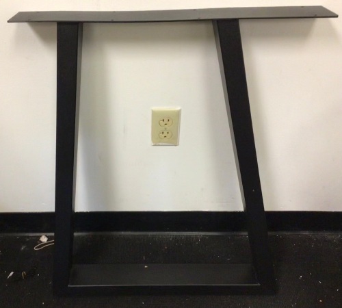 Lot of (2) Black Metal Table/Desk Legs, Appears New, Sold as is - Lot 376