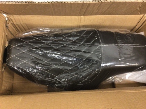 Harley Sportster XL Leather Seat, Appears New, Sold as is - Lot 389