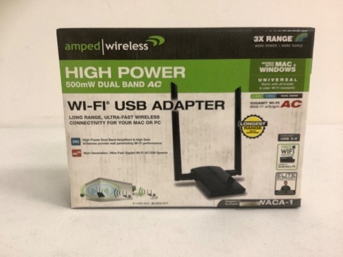 High Power Wifi USB Adapter, Appears New/Sealed, Sold as is - Lot 269