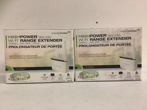 Lot of (2) High Power Wifi Range Extender, Appears New/ Sealed, Sold as is - Lot 260