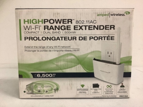 Lot of (2) High Power Wifi Range Extender, Appears New/Sealed, Sold as is - Lot 270