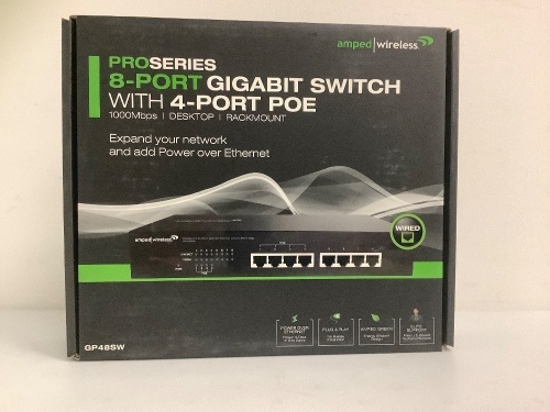 8 Port Gigabit Switch, Sealed, Sold as is - Lot 271