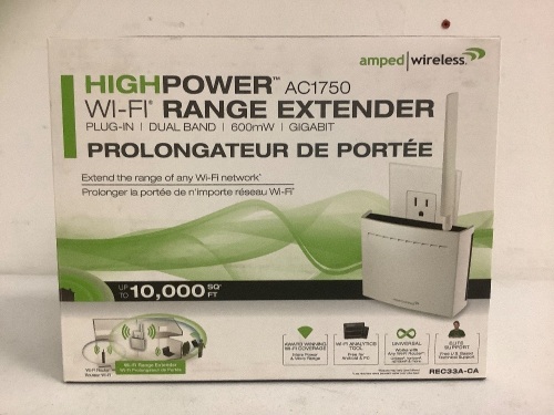 High Power Wifi Range Extender, Appears New/Sealed, Sold as is - Lot 280