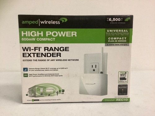 High Power Wifi Range Extender, Appears New/Sealed, Sold as is - Lot 290