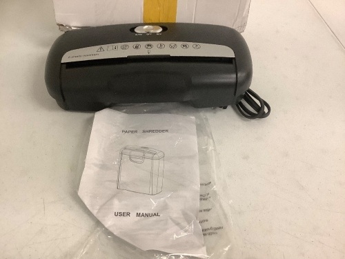 Paper Shredder, Appears New, Sold as is - Lot 329