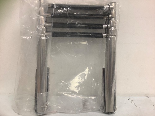 Stainless Steel Telescopic Extendable 4-Step Ladder, Appears New, Sold As-is - Lot 417