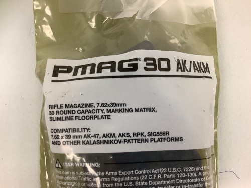 Magpul PMAG 30 AK/AKM MOE, E-Comm Return, Sold As-is - Lot 641