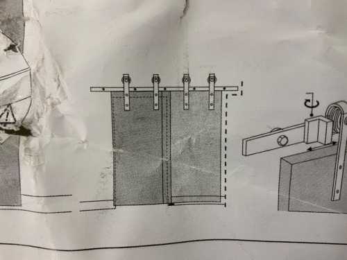 Sliding Barn Door Rail Kit, E-Commerce Return, Sold as is - Lot 231