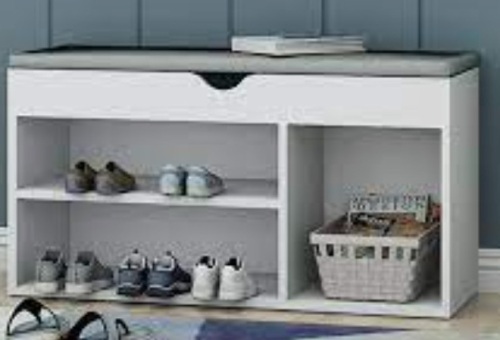 Shoe Storage Bench w/ Cushion, Appears New, Sold as is - Lot 233