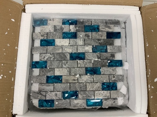 Tile Backsplash, 1 box of 10pc, E-Commerce Return, Sold as is - Lot 25