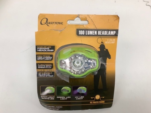 Quarrow 100 Lumen Fishing Headlamp, E-Commerce Return, Works, Sold as is - Lot 638