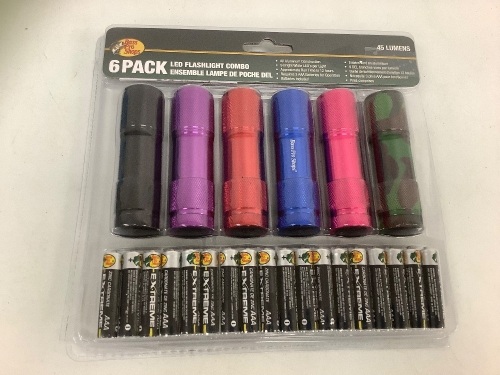 6 Pack of LED Flashlights, Appears new, Sold as is - Lot 678