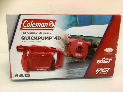 Coleman QuickPump, Appears new, Sold as is - Lot 670