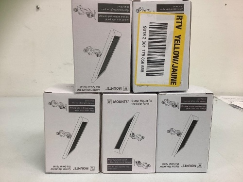 Lot of (5) Gutter Mount for Solar Panel, Appears New, Sold as is - Lot 80