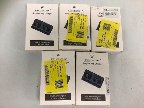 Lot of (5) Ring Battery Chargers, Appears New, Sold as is - Lot 14