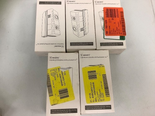 Lot of (5) Angle Mount for Ring Doorbell 1 & 2, Appears New, Sold as is - Lot 91